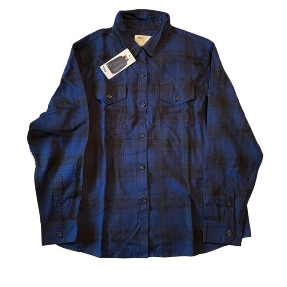 Tilley Women’s Brushed Flannel Shirt Blue New - Picture 2 of 4